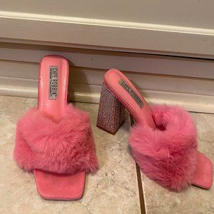 Cape Robbin Pink Fur Heels